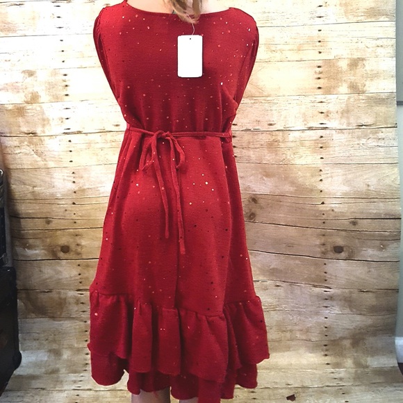 New 12 Plus DOLLIE ME Red Dress Christmas Matching Outfit 18" American Girl Doll - Picture 15 of 16